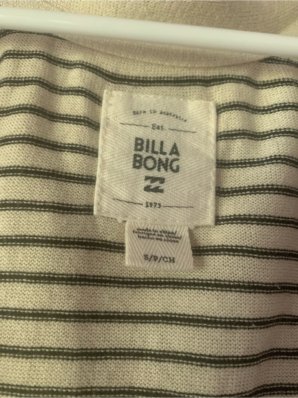 Billabong Womens Knit Black & Cream Striped Cardigan size small - Picture 4 of 5